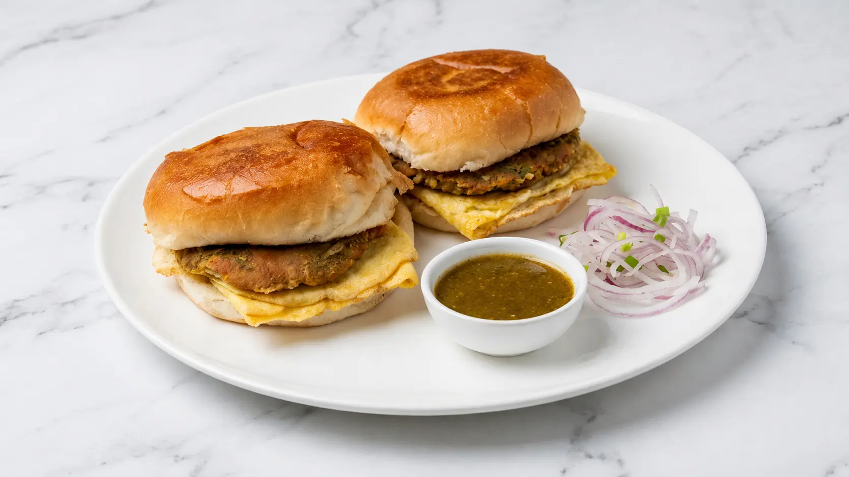 Bun Kebab — Pakistani street-food snack at Chenab Edmonton